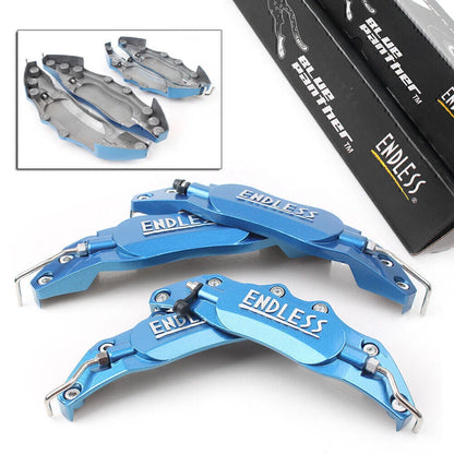 4 Pcs 3D Metal Brake Caliper Covers for Universal Car Front & Rear Blue