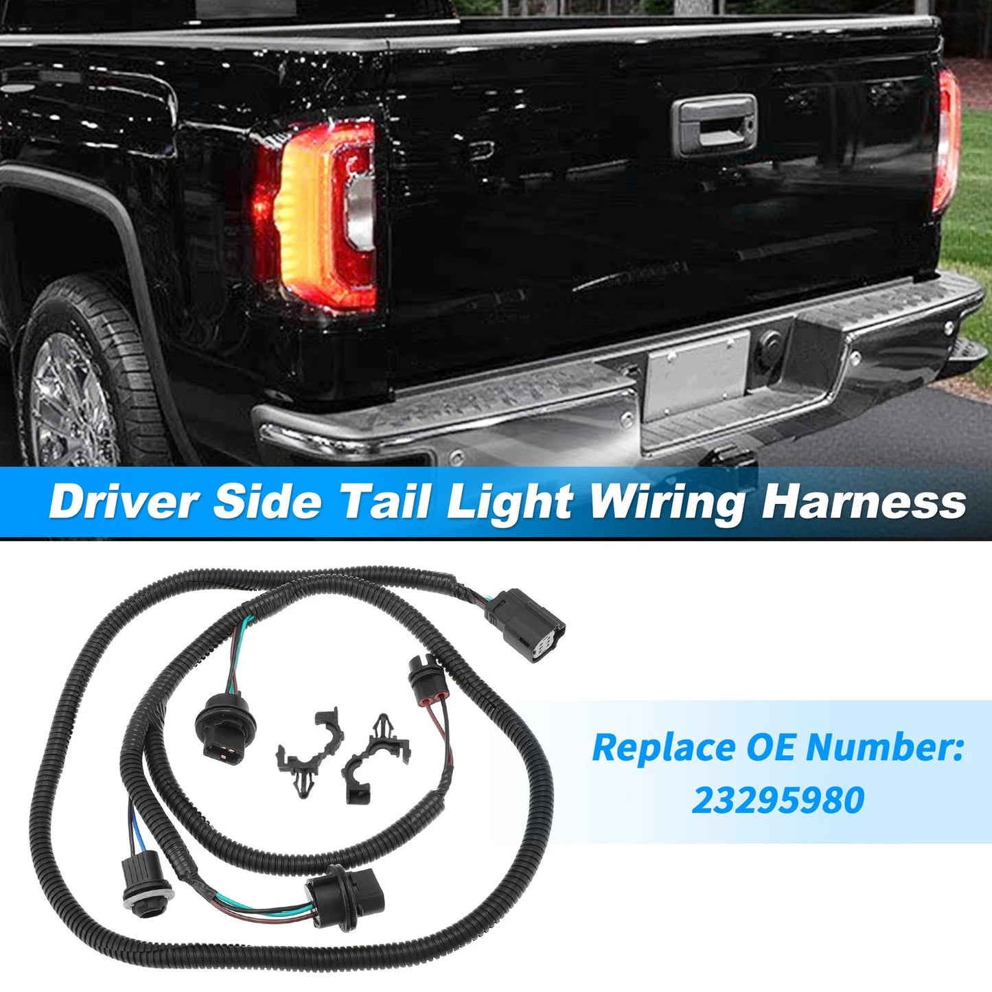 Tail Light Bulb Socket Wiring Harness for GMC Sierra 1500 2500 3500