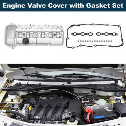 Engine Valve Cover with Gasket for BMW 325i (2001-2002) Silver Tone