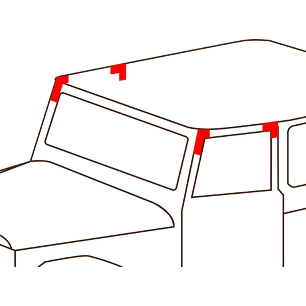 Set Door Corner Rubber Seal Trim Mold Fits 1974-84 Toyota Land Cruiser FJ40 FJ47