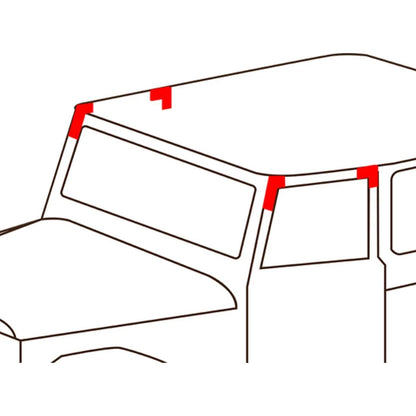 Set Door Corner Rubber Seal Trim Mold Fits 1974-84 Toyota Land Cruiser FJ40 FJ47