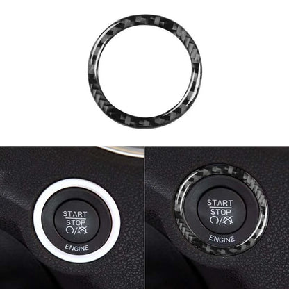 Carbon Fiber Engine Start Button Ring Cover Trim Fit For Dodge Charger 2011-2014
