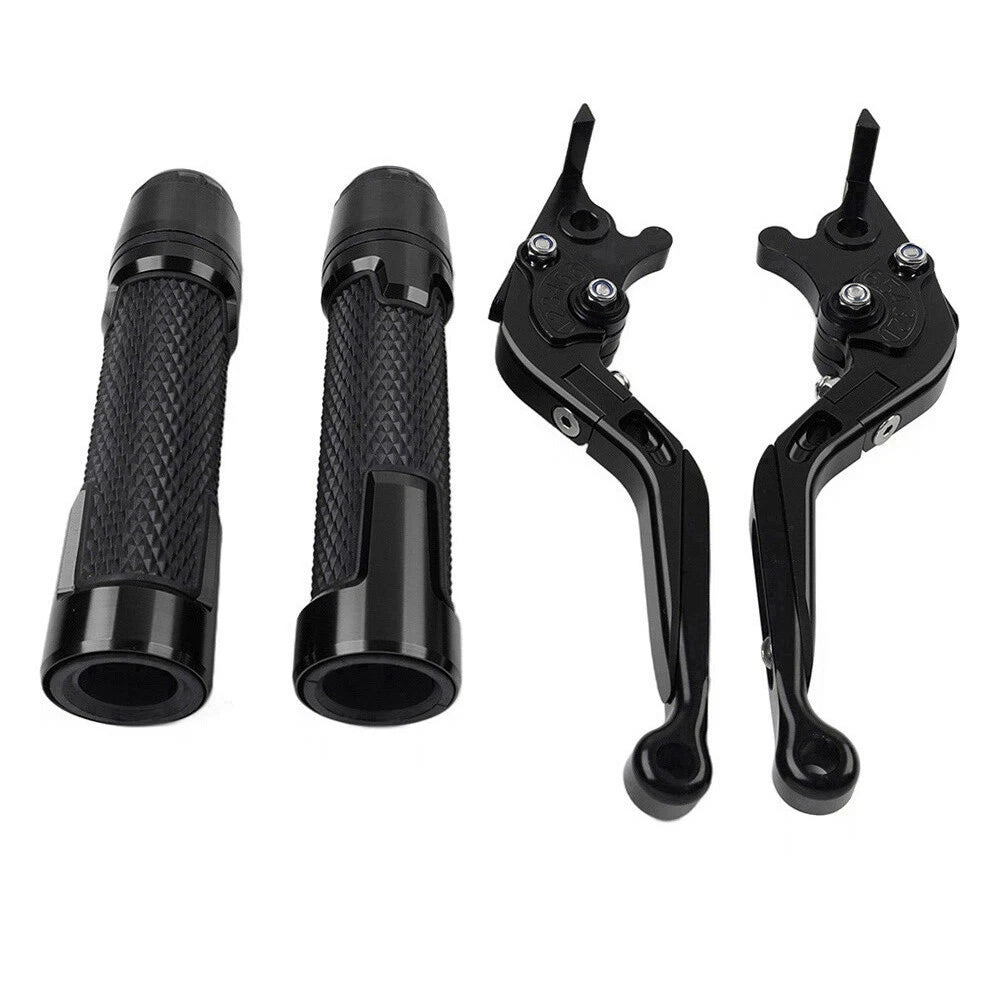 Black Extendable Brake Clutch Lever Grip Set for Yamaha YZF R1 R6