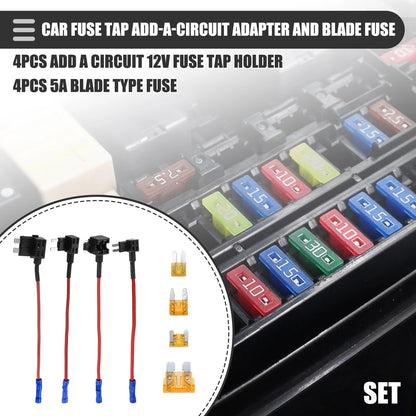 5A Mini Low Profile Circuit Fuse Tap Set for Car (Various Years)