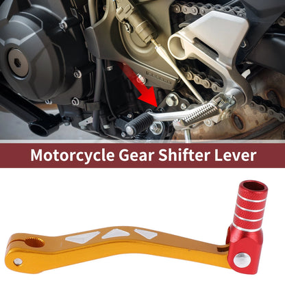 Folding Motorcycle Gear Shifter Lever for Yamaha TTR 50 Gold Tone Red