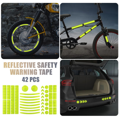 42pcs / Reflective Safety Warning Tape for Bike Motorcycle