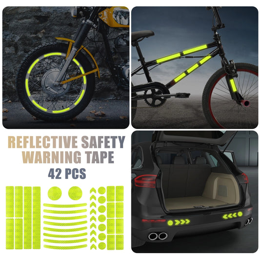 42pcs / Reflective Safety Warning Tape for Bike Motorcycle