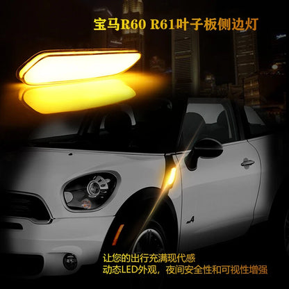 Amber LED Fender Side Marker Lights Lamp For 2011-2016 MINI Cooper Countryman