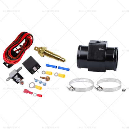 Electric Fan Thermostat Kit & 38mm Radiator Sensor Adapter for Car