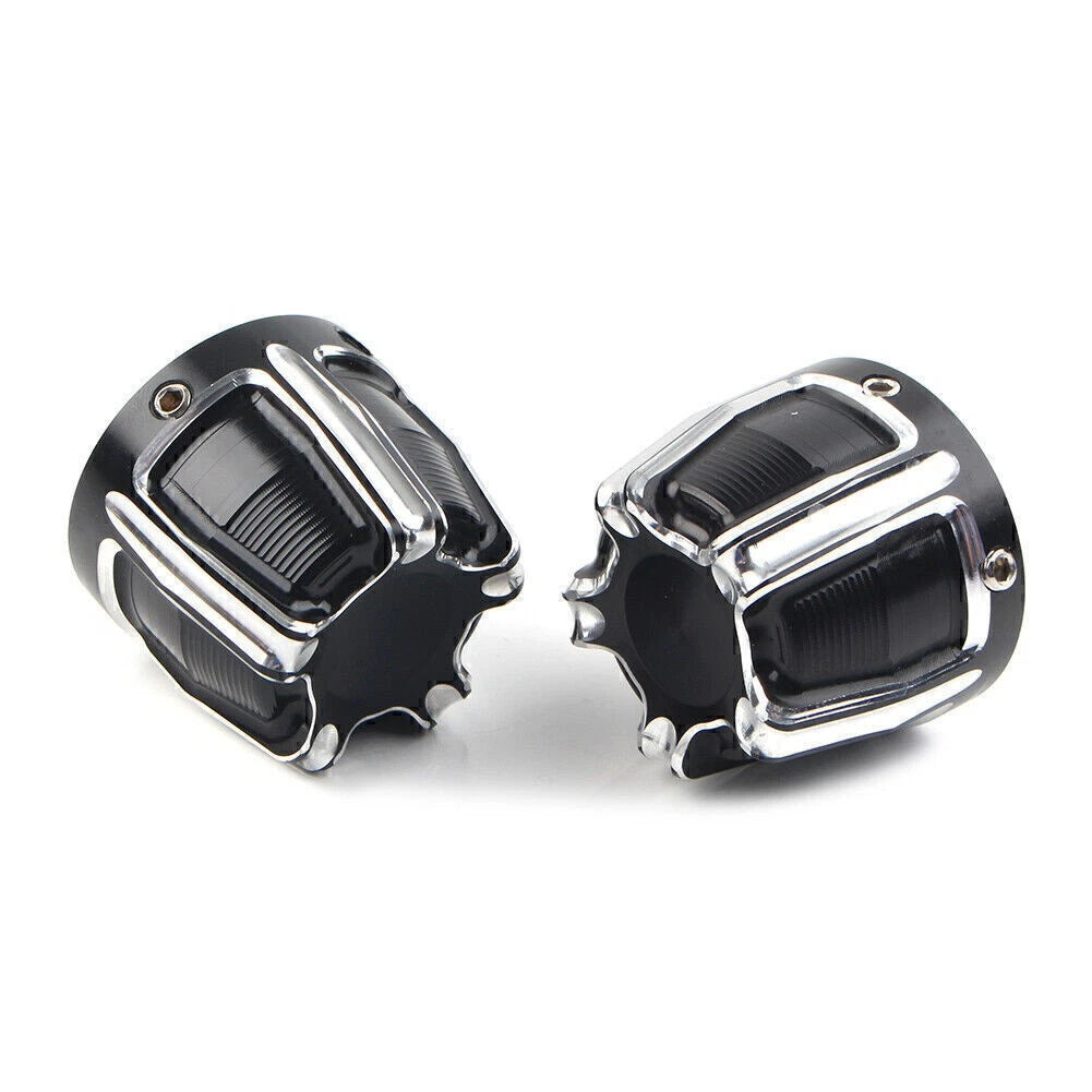 Black Front Axle Nut Cap Covers for Harley Softail Touring Street Glide Dyna XL
