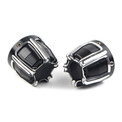 Black Front Axle Nut Cap Covers for Harley Softail Touring Street Glide Dyna XL