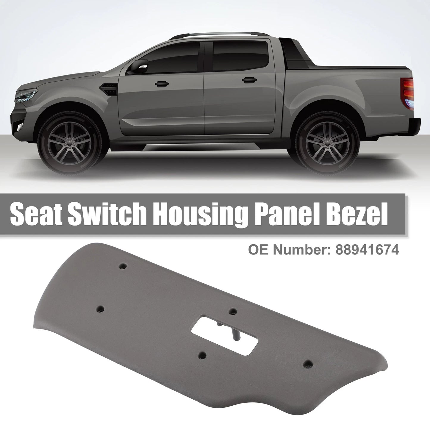 Front Left Seat Switch Housing Trim Bezel Panel for Chevrolet Suburban Gray