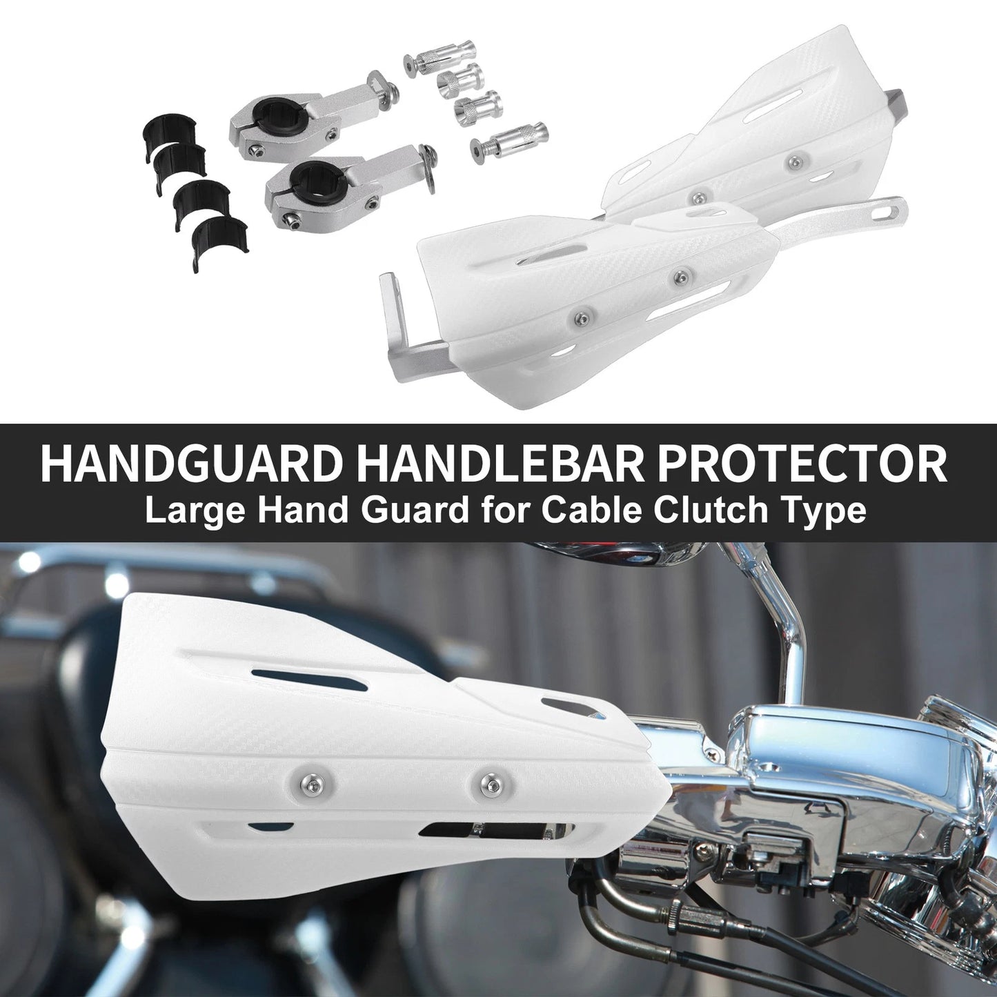 Set Off-road Motorcycle Aluminum Handlebars Plastic Handguards for Motorcycle