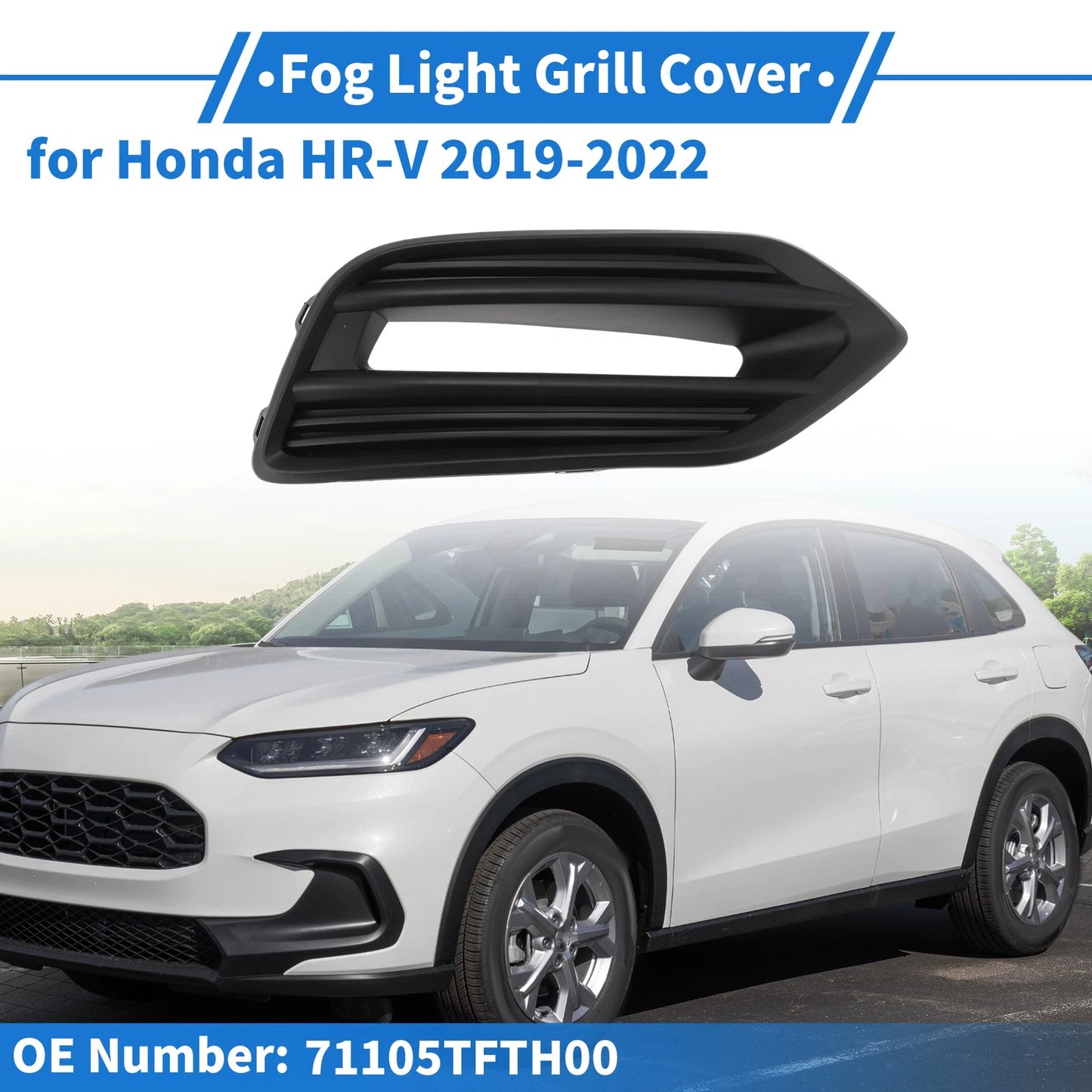 Front Right Fog Light Grill for Honda HR-V (2019-2022)