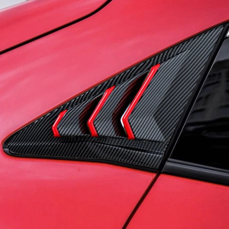 Carbon Fiber Side Window Louver Covers for Honda Civic 10th (2016-2021)