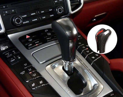 Real Carbon Fiber Gear Shifter Knob Cover Trim Fit For Porsche Cayenne 2011-2017