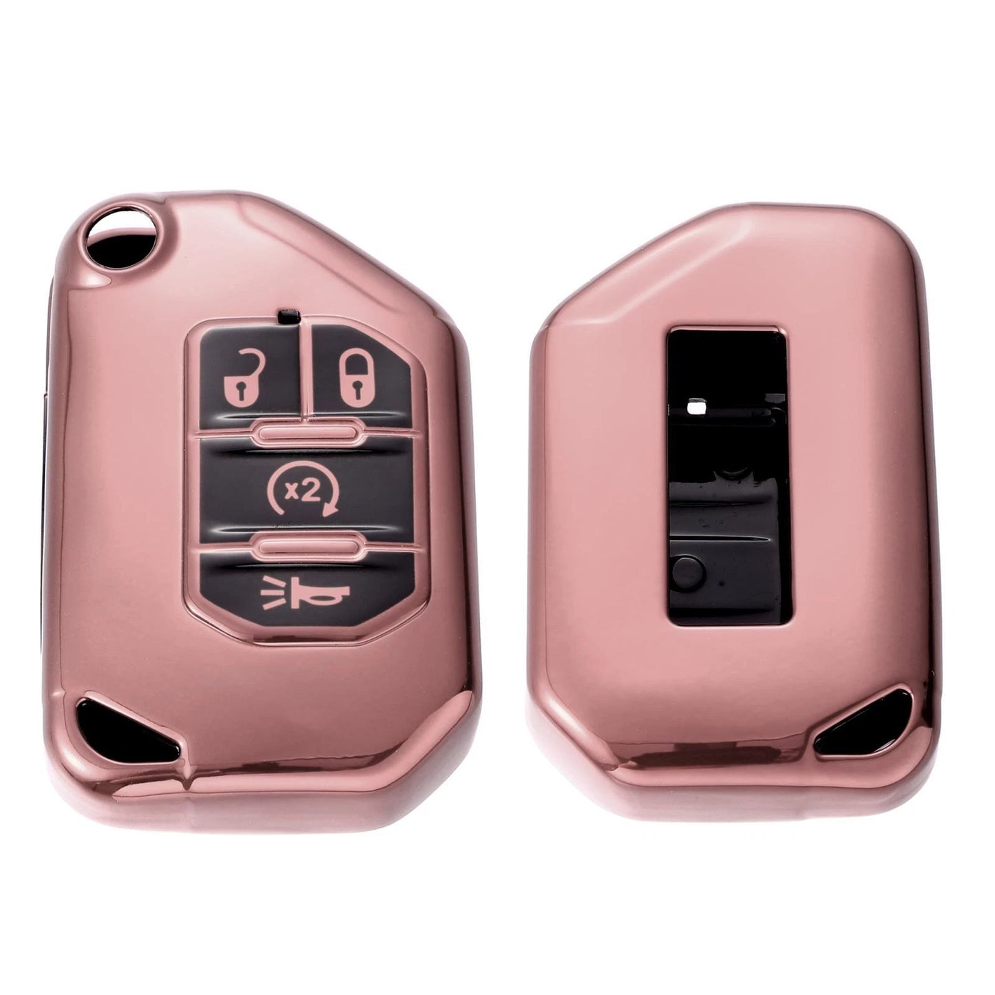 TPU Key Fob Cover Case for Jeep Wrangler JL Gladiator JT Rubicon (18-21)