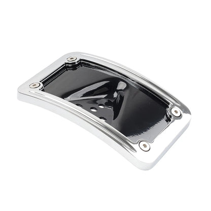Curved Laydown License Plate Frame Mount Bracket for Harley Dyna Fat Bob
