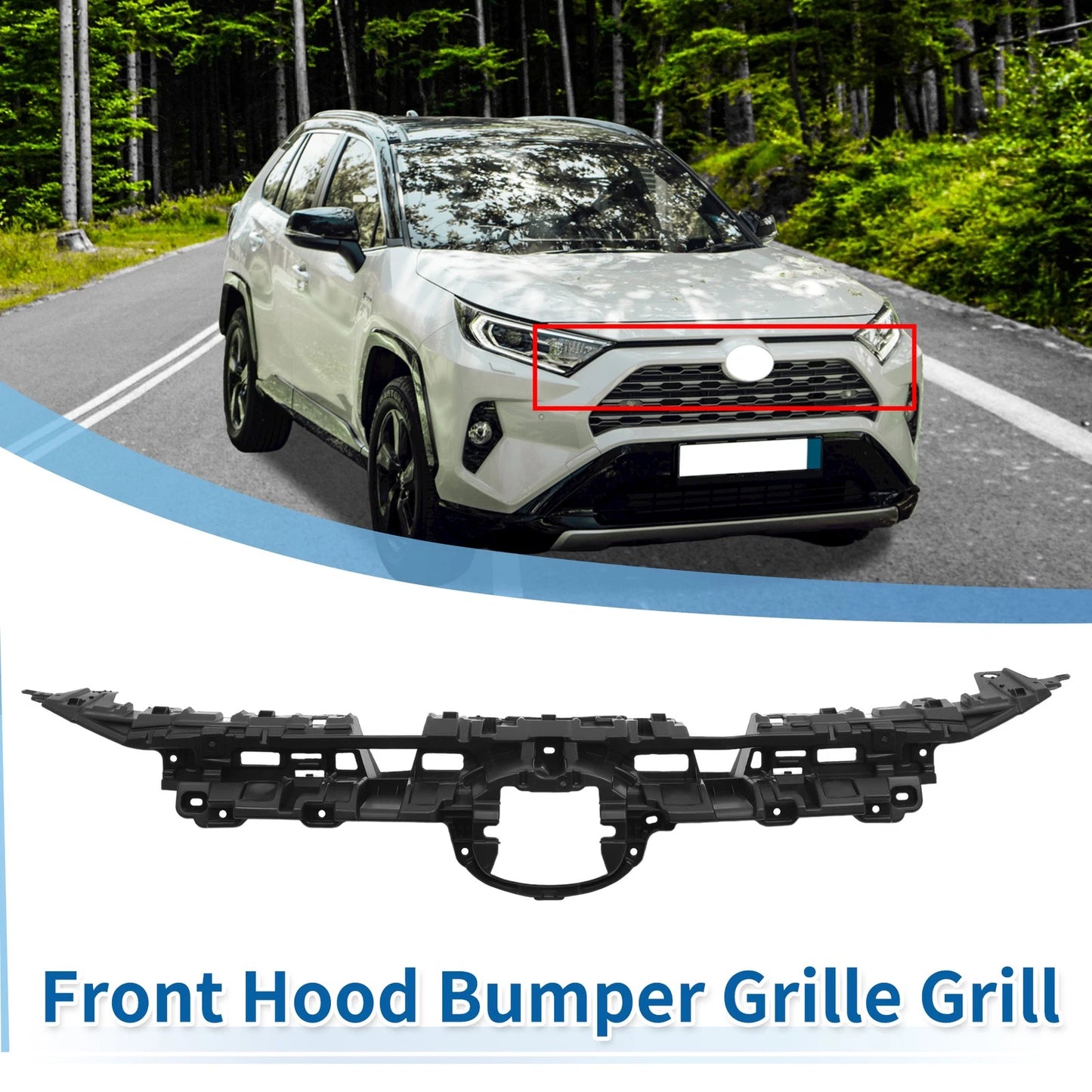 Front Bonnet Bumper Grille for Toyota RAV4 SE (2019-2023)