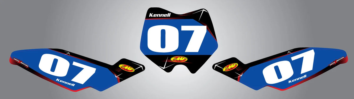 Barbed Style Number Plates Stickers Decals for Husqvarna CR 50 (2011-2015)