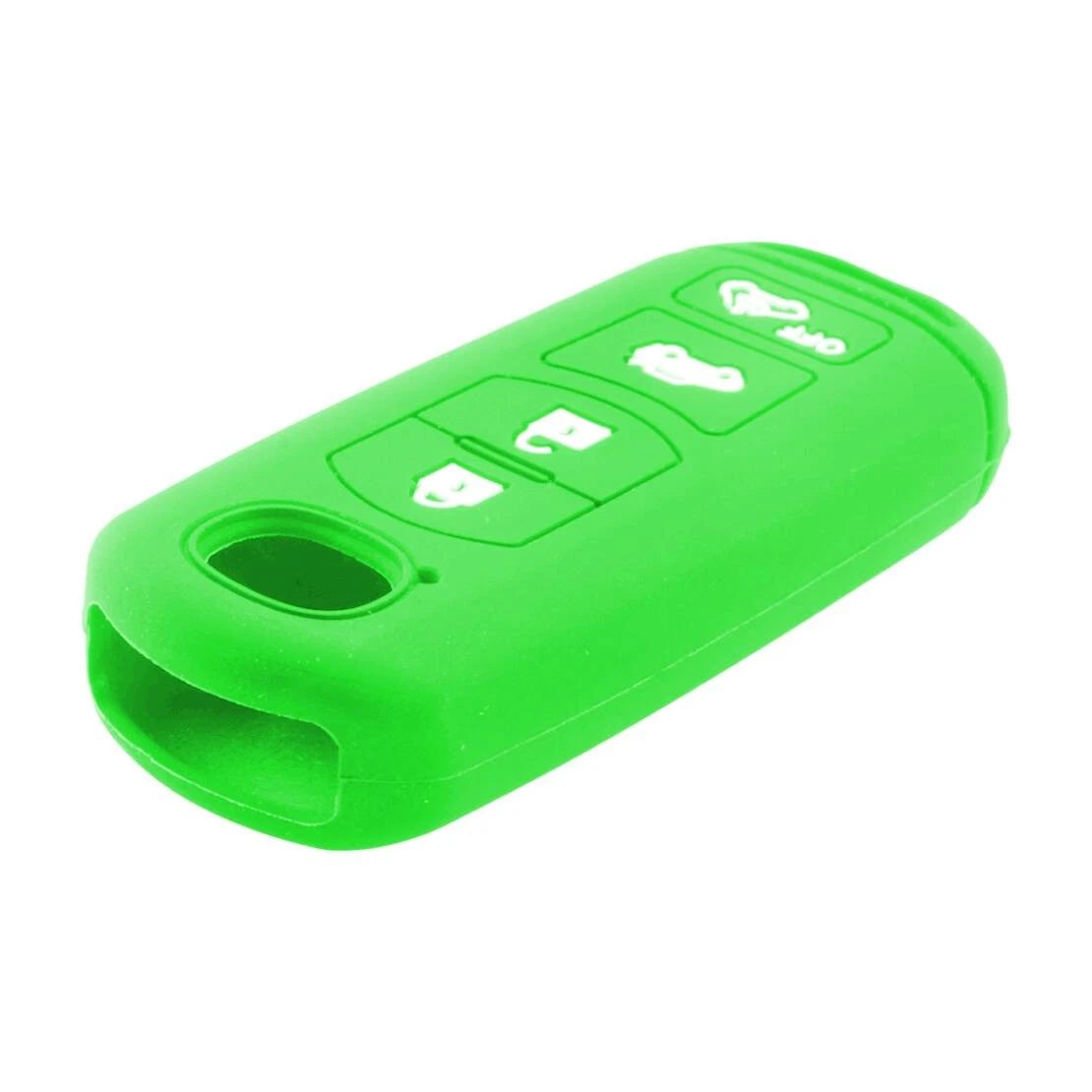 Green Silicone Key Shell Cover for Mazda 3, 5, 6, CX-5, CX-7, CX-9 (2004-2023)