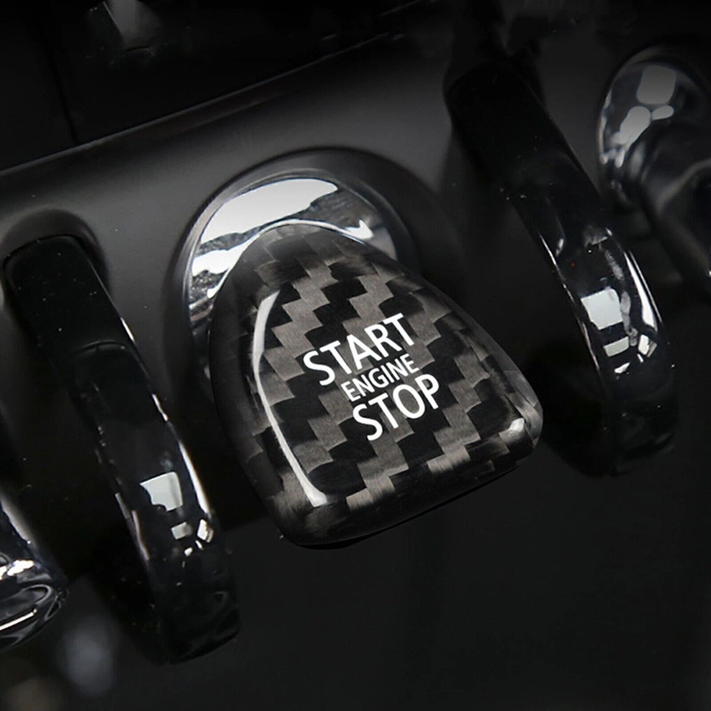 Carbon Fiber Engine Start Stop Button Trim for BMW Mini Cooper F54 F55 F56 (2014-2023)