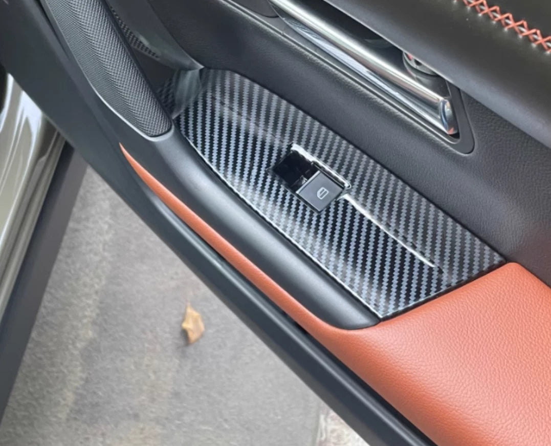 Steel Fiber Window Lift Panel Frame Cover Trim for 2023-2024 Mazda CX-50 (2023-2024)