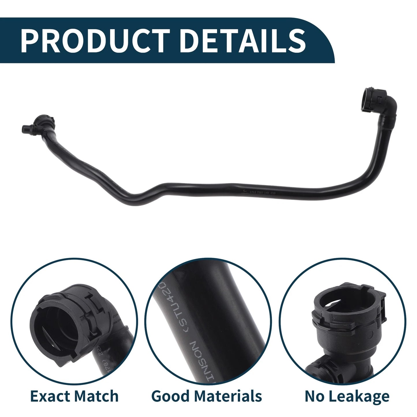 Radiator Hose for BMW 530e 2018-2023 2.0L Electric/Gas Coolant Pipe
