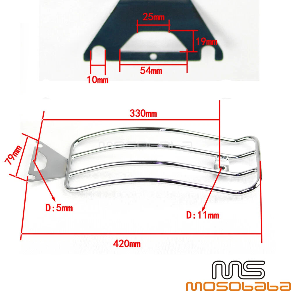 Chrome Rear Luggage Rack for Harley Touring Electra Glide Road King (2009-2023)