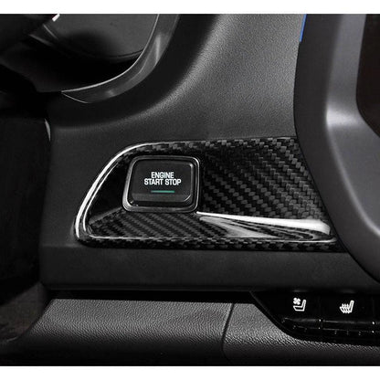 Carbon Fiber Start Stop Switch Button Frame Cover Trim for Camaro 2016-2023