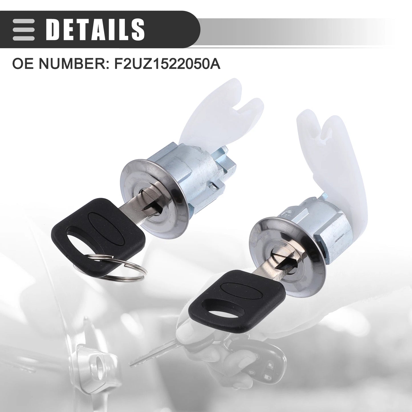Car Door Lock Cylinders Kit with 2 Keys for Ford Explorer (1992-1995)