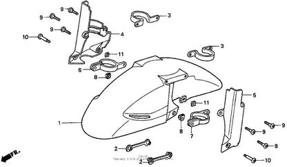 Stainless Mudguard Bolts for Honda CBR 900RR Fireblade (1996–1999)