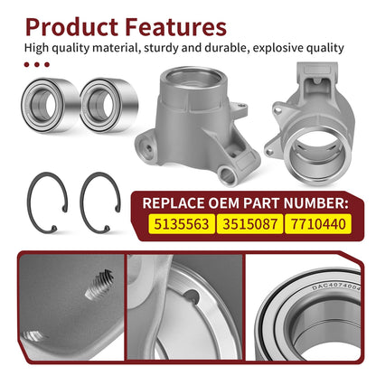 2 x Rear Wheel Bearing Carrier Kit for Polaris Sportsman (2014–2024)
