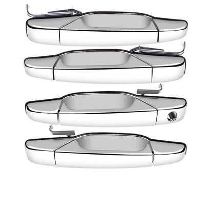4 x Chrome Door Handle Covers for Cadillac Escalade, Chevrolet Silverado, GMC Yukon