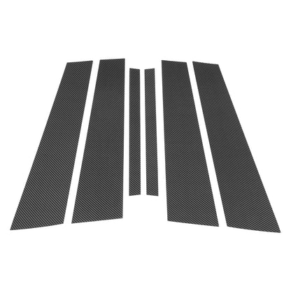 6 Pcs Door Pillar Window Trim for BMW 3-Series (2019-2022) Carbon Fiber Black