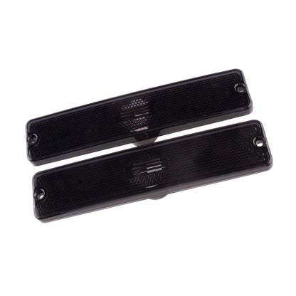 Front Bumper Side Marker Lights Black Lens for Jeep Wrangler (1997-2006)