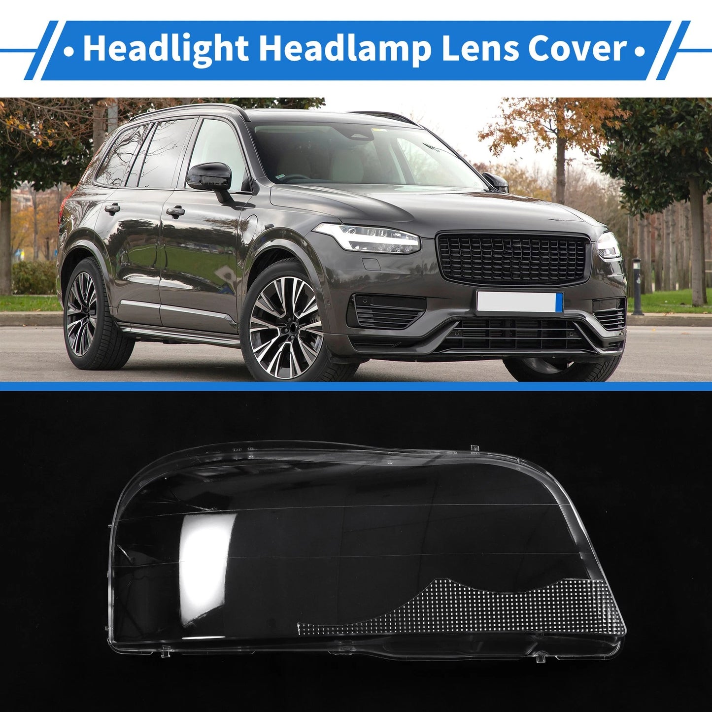 1 x Front Right Headlight Lens Cover for Volvo XC90 (2004-2013)