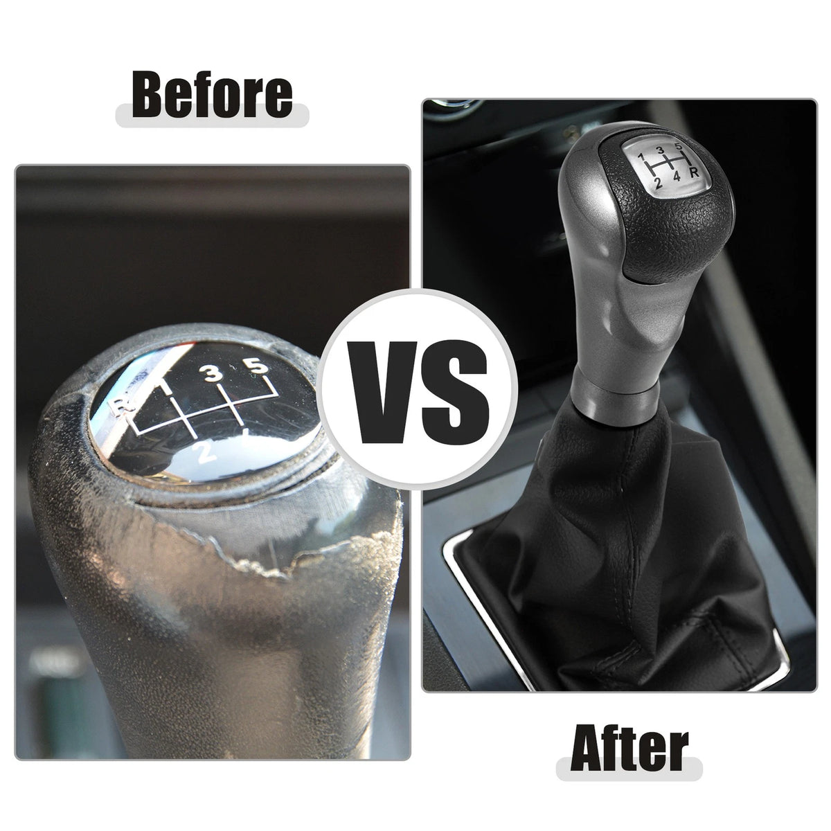 Gray 5 Speed Manual Gear Shift Knob for Honda Civic DX EX LX (2006-2011)