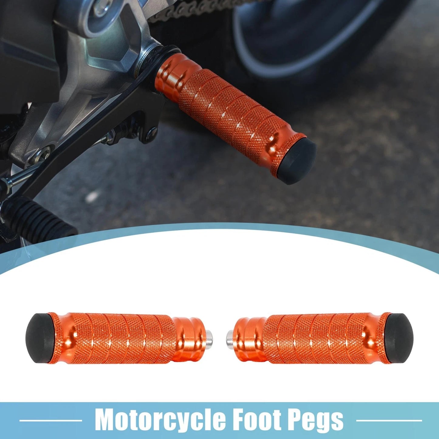 Pair 6mm Aluminum Aolly Rearset Footrest Footpeg for Motorcycle