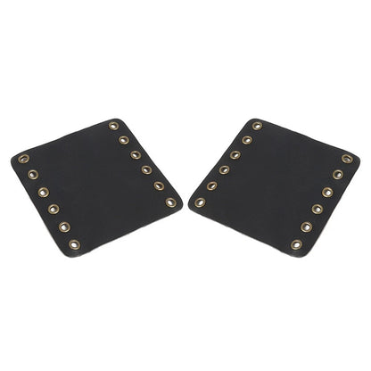 22mm Leather Hand Grips Covers for Universal Motorcycle - Black