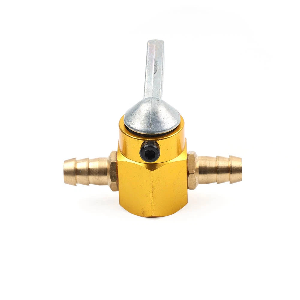 8mm On-Off Fuel Tap Gas Valve Petcock for Motorcycle Inline Yellow