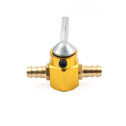 8mm On-Off Fuel Tap Gas Valve Petcock for Motorcycle Inline Yellow