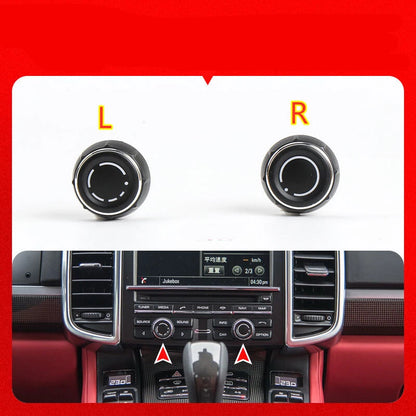 2 x L+R Radio Knob for Porsche 981/991 Boxster/Cayman/Carrera/Cayenne/Panamera