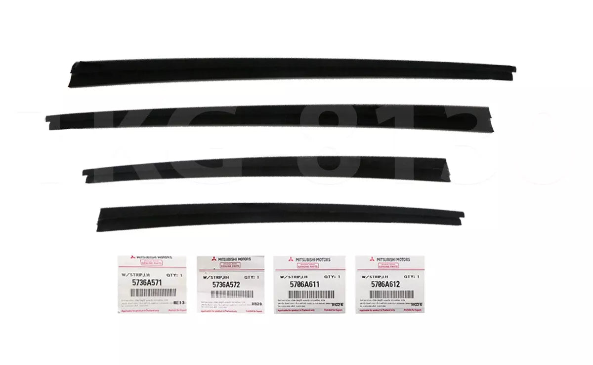 4 x Inner Weatherstrip Door Belts for Mitsubishi Pajero Sport (2016-2022)