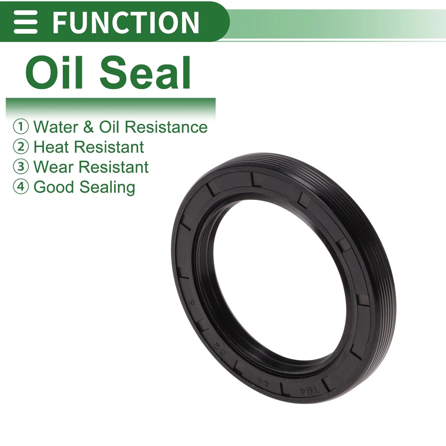 Oil Seal 44x62x8mm NBR Rubber High Pressure Black 5 Pcs