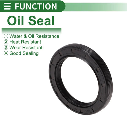 Oil Seal 44x62x8mm NBR Rubber High Pressure Black 5 Pcs