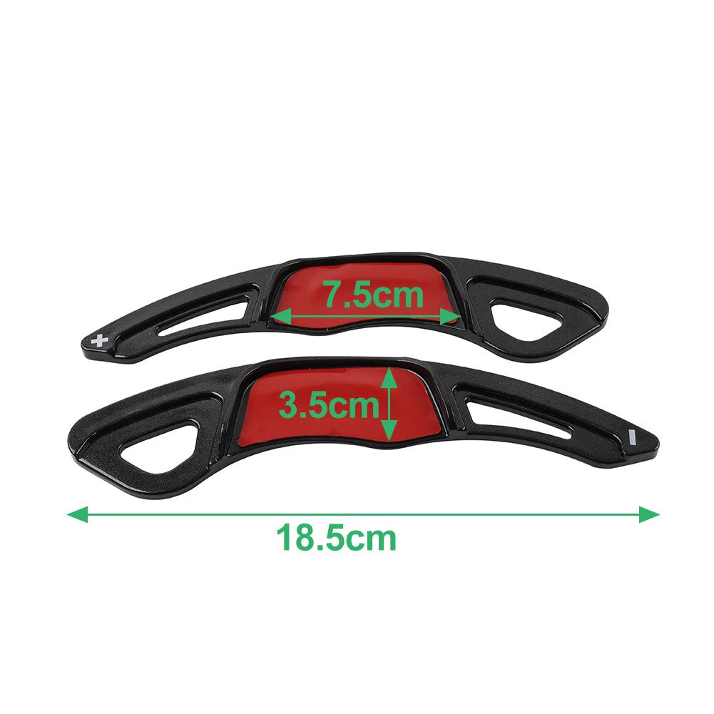 Red Steering Wheel Paddle Shifter Extensions for VW Golf 7, Polo, Jetta, Scirocco (2013-2020)