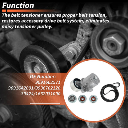 Set Drive Belt Tensioner Kit for Toyota Tacoma V6 3.5L (2016–2023)