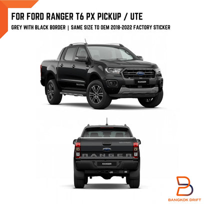 Rear Tailgate Decal Sticker for Ford Ranger T6 PX3 Wildtrak XLT (2018-2022)