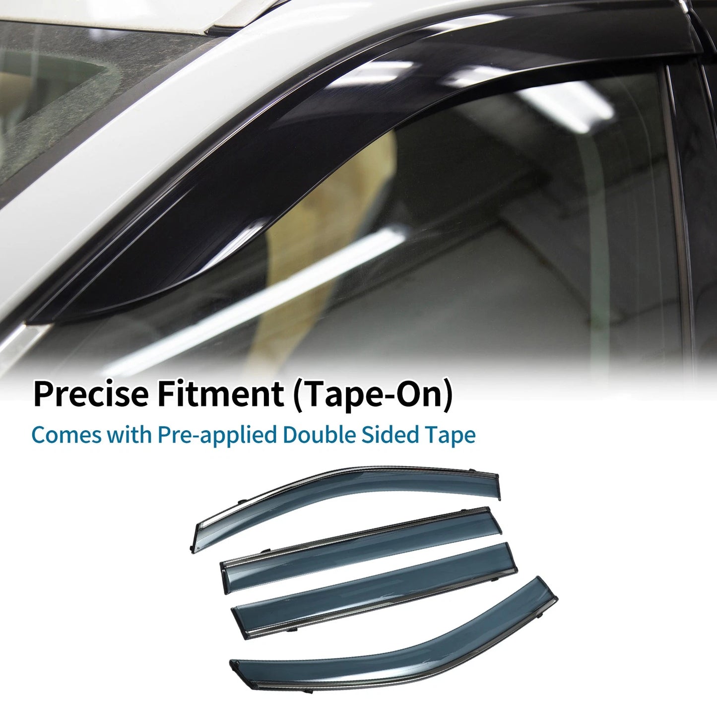 Window Deflectors 1 Set for Toyota Highlander (2014-2019)